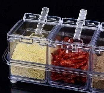 Porta Condimento Organizador Tempero Acrílico Cozinha - 4