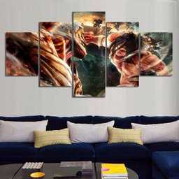 quadros decorativos 5 peças Attack On Titan Animação anime - 1
