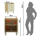 Ver imagem 3 de Balcão de Cozinha 2 Portas 60cm sem Tampo Nanda Nature/Arenas