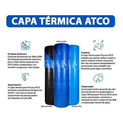 Capa Térmica Para Piscina Aquecida 10x4.5 Metros 300 Micras Original Atco Advanced Blackout - 5