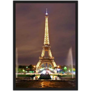 Quadro Decorativo Cidades Famosas Paris Torre Eiffel Decorações Com Moldura