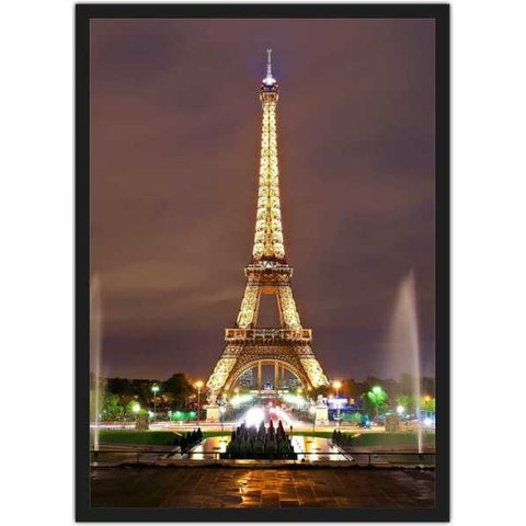 Quadro Decorativo Cidades Famosas Paris Torre Eiffel Decorações Com Moldura