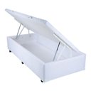 Ver imagem 1 de Cama Box Baú Solteiro Mega Tecido Branco - 088x188