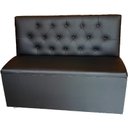 Ver imagem 1 de Poltrona Sofá Booth Capitonê Costurado 1,20cm Preta