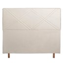 Ver imagem 3 de Cabeceira Cama Box Solteiro Caribe 90 Cm Suede Bege Claro
