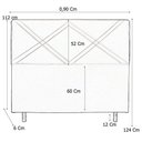 Ver imagem 2 de Cabeceira Cama Box Solteiro Caribe 90 Cm Suede Bege Claro