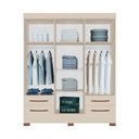 Ver imagem 3 de Guarda-Roupas Porto Rico 100% MDF Tuboarte 6 Portas 4 Gavetas