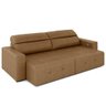Sofá Retrátil 3 Lugares 244cm 2 Módulos Nero com USB Couro Caramelo G52 - Gran Belo - 2