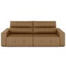 Sofá Retrátil 3 Lugares 244cm 2 Módulos Nero com USB Couro Caramelo G52 - Gran Belo - 7