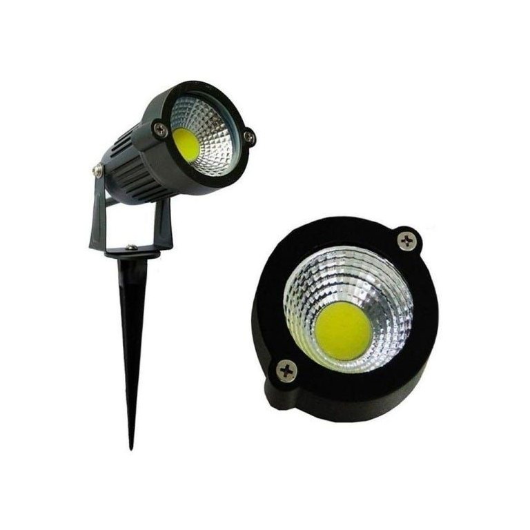 Lâmpada Espeto de Jardim Luminária Led Plana 5w Lâmpada Espeto de Jardim Luminária Led Plana 5w