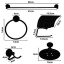Ver imagem 6 de Kit Acessórios Banheiro Standard 5 Peças Alumínio Marrom