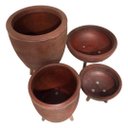 Ver imagem 6 de Kit 4 Vasos Plantas e Decoração Tripé de Madeira Marrom