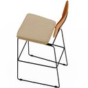 Ver imagem 7 de Kit 03 Banquetas Altas Sala Jantar Fixa Allana L02 Couríssimo Whisky Linho Bege Escuro - Lyam