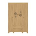 Ver imagem 3 de Guarda-Roupa Infantil 122cm com Vidro 4 Portas e 2 Gavetas Suspiro Multimóveis Mp4811 Madeirado