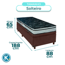 Ver imagem 3 de Cama + Bau Blindado e Colchão D28 Solteiro - Conforto Paropas