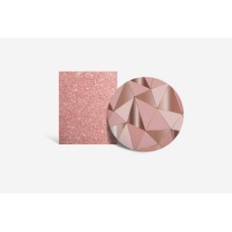 Painel Redondo Tecido Geométrico Rose Gold Festa Decoração - 1