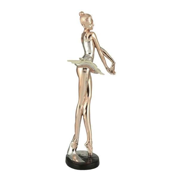 Figura Decorativa Em Resina Bailarina Rose Gold - 2