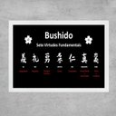 Ver imagem 1 de Quadro 7 Virtudes Fundamentais - Bushido 24x18cm:moldura Branca
