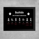 Ver imagem 2 de Quadro 7 Virtudes Fundamentais - Bushido 24x18cm:moldura Branca