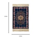 Ver imagem 2 de Tapete Persa Iraniano Azul Ideal para Hall de Entrada e Quarto 0,50x0,85cm