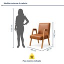Ver imagem 4 de Kit 2 Cadeiras com Braço para Sala de Jantar com Pés Madeira Maciça Isis