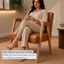 Ver imagem 7 de Kit 2 Cadeiras com Braço para Sala de Jantar com Pés Madeira Maciça Isis