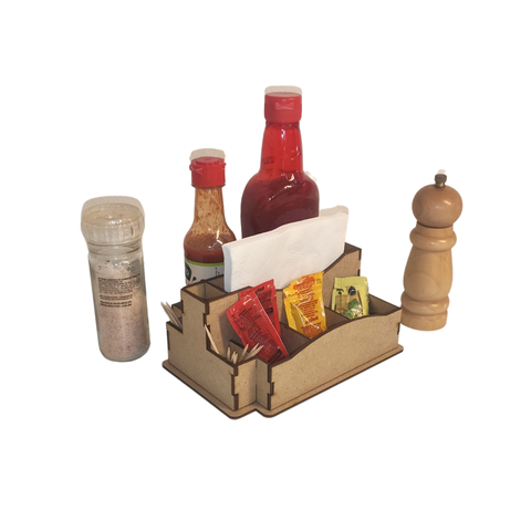 Porta Guardanapo e Sachê em MDF - Kit 5 Unidades