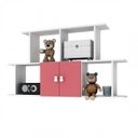 Ver imagem 1 de Nicho Retangular 2 Portas 230 Rosa/Branco