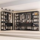 Ver imagem 1 de Closet Aberto Modulado Arara Organizadora com Cabideiro 405cm Allegra Multimóveis Mp4391 Preto