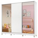 Ver imagem 1 de Guarda Roupa Infantil 100% Mdf Madesa Com Espelhos Branco