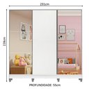 Ver imagem 4 de Guarda Roupa Infantil 100% Mdf Madesa Com Espelhos Branco
