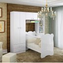 Ver imagem 6 de Guarda-Roupa Infantil 5 Portas 2 Gavetas Bambini Espresso Móveis Branco