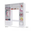 Ver imagem 4 de Guarda-Roupa Infantil 5 Portas 2 Gavetas Bambini Espresso Móveis Branco