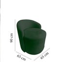 Ver imagem 7 de Kit 2 Poltronas Decorativa Yara Orgânica Veludo Verde