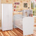 Ver imagem 4 de Guarda-Roupa de Bebê 2 Portas 4 Gavetas Baixinho Espresso Móveis Branco