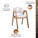 Ver imagem 2 de Kit 6 Cadeiras Decorativa Sala de Jantar Luxo Larissa Facto Branco - Mozzelar