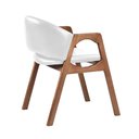 Ver imagem 6 de Kit 6 Cadeiras Decorativa Sala de Jantar Luxo Larissa Facto Branco - Mozzelar