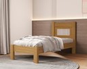 Ver imagem 1 de Cama de Solteiro Nature Clara de Mdf para Quarto Estilo Moderno Designer Rattan