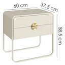 Ver imagem 2 de Mesa Cabeceira 2GAV Luna - Off White - 28062