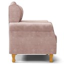 Ver imagem 6 de Kit 02 Poltronas de Amamentação e Descanso Pés Madeira Lucy P04 Veludo Rosê - Mpozenato