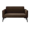Ver imagem 2 de Sofá Namoradeira Pés Villach Marisa Suede D03 - D\'rossi Cor Marrom