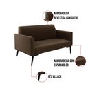 Ver imagem 5 de Sofá Namoradeira Pés Villach Marisa Suede D03 - D\'rossi Cor Marrom