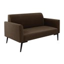 Ver imagem 1 de Sofá Namoradeira Pés Villach Marisa Suede D03 - D\'rossi Cor Marrom
