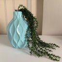 Ver imagem 2 de Vaso verde claro de cerâmica trabalhado decorativo