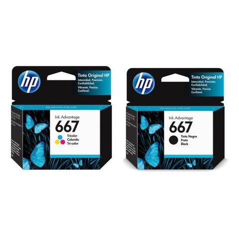 Cartucho de Tinta Hp 667 3ym78l 3ym79a Deskjet 2776 Color