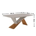 Ver imagem 5 de Mesa de Jantar Yasmin 180cm Tampo MDF Vidro Canto Copo com 6 Cadeiras Lorena
