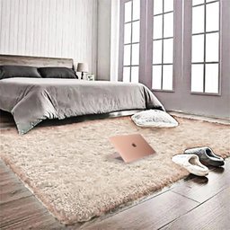 Tapete de Sala Grande Felpudo Luxo Macio ( Peludo) 200x140cm Nude Casen - 1