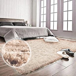 Tapete de Sala Grande Felpudo Luxo Macio ( Peludo) 200x140cm Nude Casen - 3