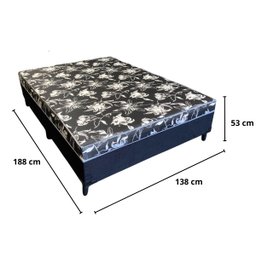 Cama Box Casal Conjugado Ortopédico Pérola Negra 138x188x53 - 3
