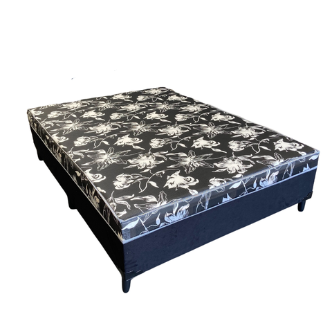 Cama Box Casal Conjugado Ortopédico Pérola Negra 138x188x53